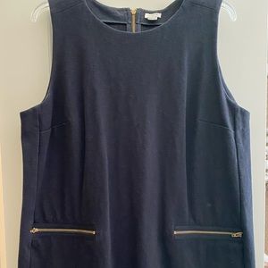 Black shift J. Crew dress with gold accents - size XL